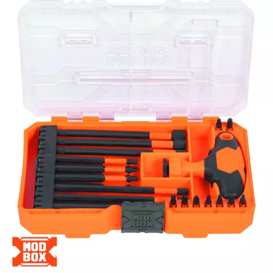 Klein Tools Proflex Impact-Rated Interchangeable Ratcheting T-Handle Set - 23 Piece