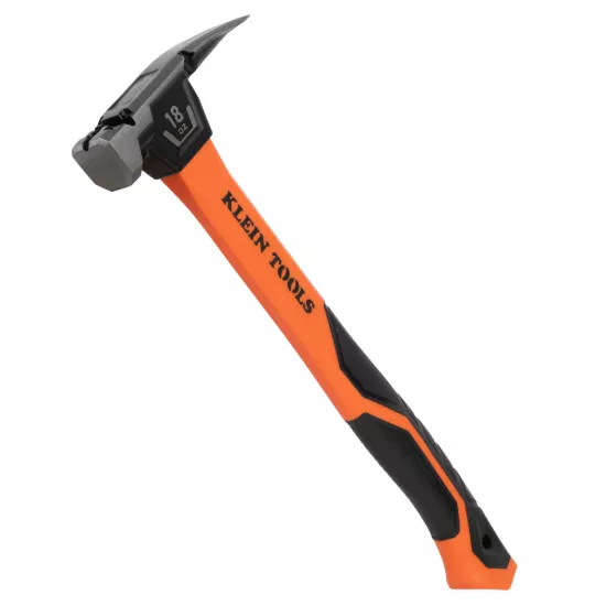 Klein Tools Smooth Face Fiberglass Hammer - 18-Ounce