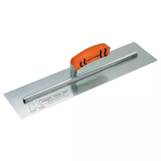 Kraft 14"x3" Carbon Steel Cement Finish Trowel with Proform Handle