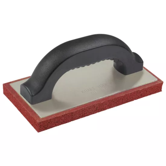 Kraft 8"x4"x5/8" Coarse Cell Red Rubber Float with Plastic Handle