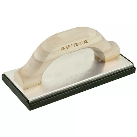 Kraft 8"x4"x5/8" Molded Black Rubber Float with Wood Handle