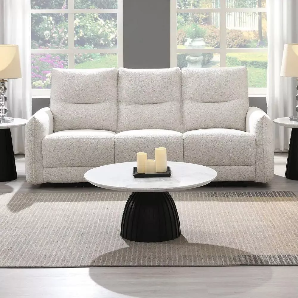 Lalisa - Power Motion Sofa With USB Port - Cream Chenille