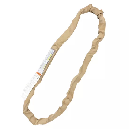 Liftex Endless Roundsling - Tan, 12' (Vertical: 10,600 lbs / Choker: 8,500 lbs / Basket: 21,200 lbs)