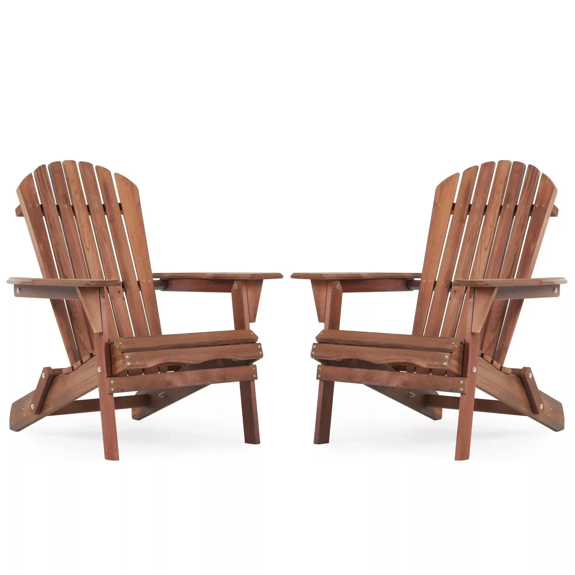 Lounge Patio Chair For Garden Outdoor Wooden Folding Adirondack Chair (Set of 2) Solid Cedar Wood Lounge Patio Chair For Garden