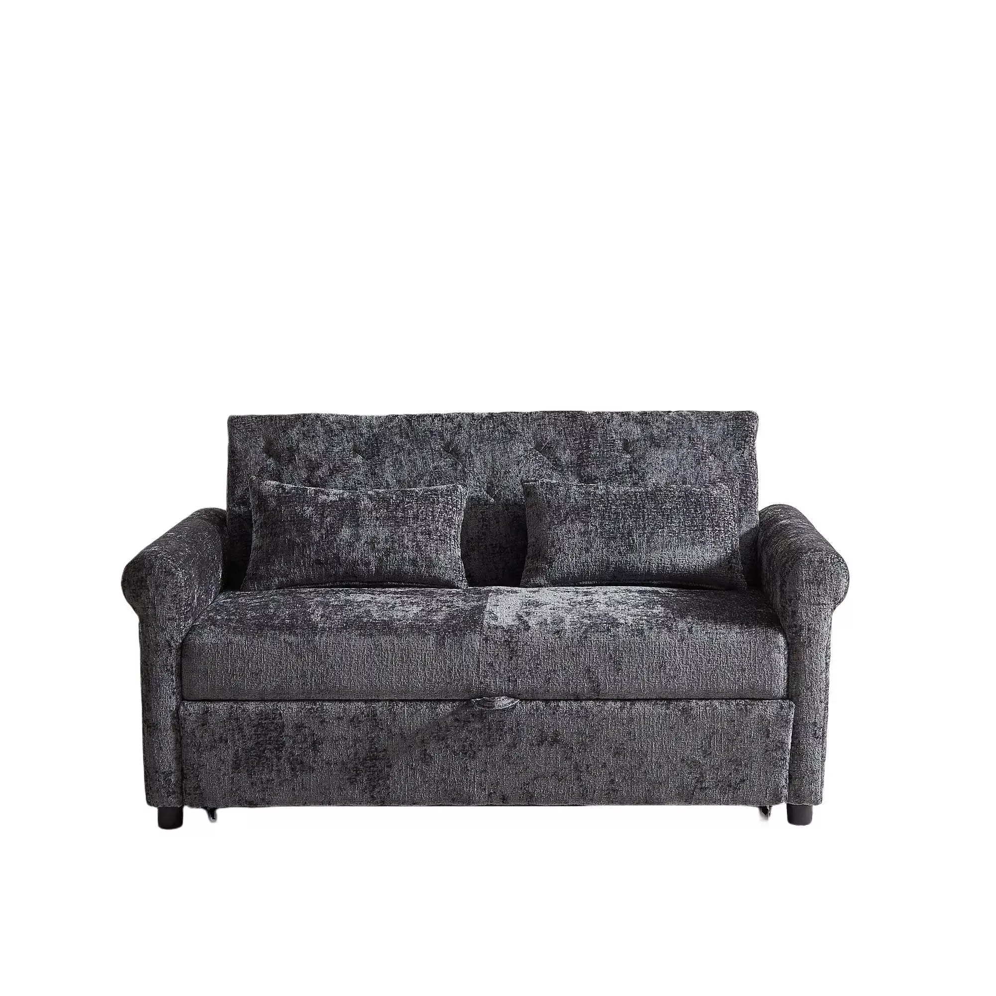 Loveseat Sofa Bed, Pull - Out Couch Sleeper & 2 Pillows