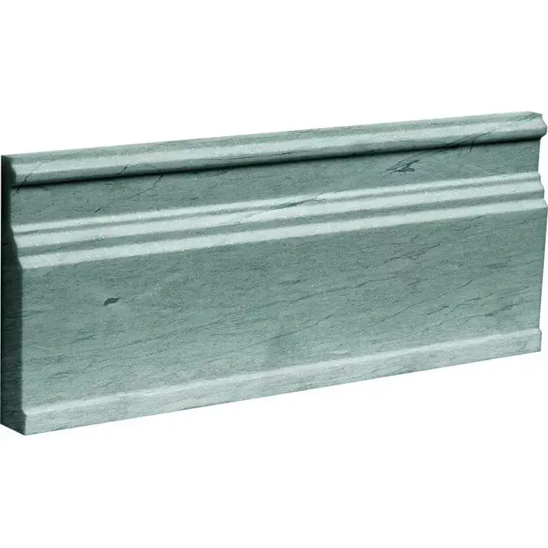 Lush Willow Honed Modern Base Marble Moldings 5 1/16x12