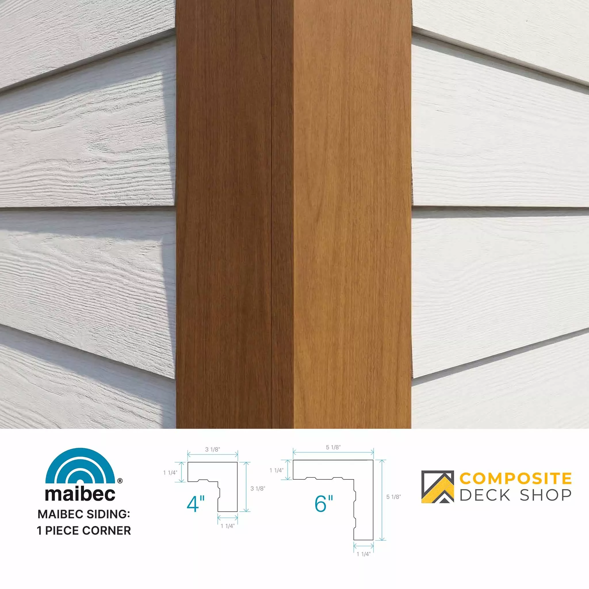 Maibec - 1 Piece Corner Siding