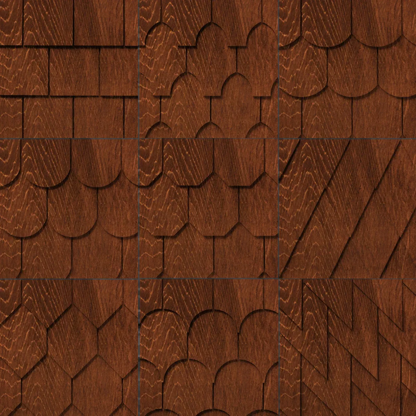 Maibec Genuine Wood Victorian Shingles in Nutmeg Brown