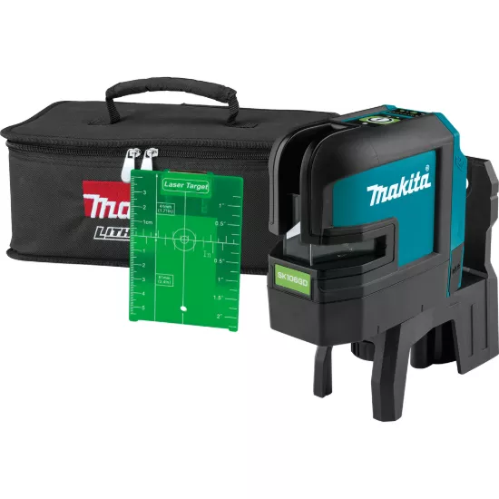Makita 12V max CXT Self-Leveling Cross-Line/4-Point Green Laser - Tool Only