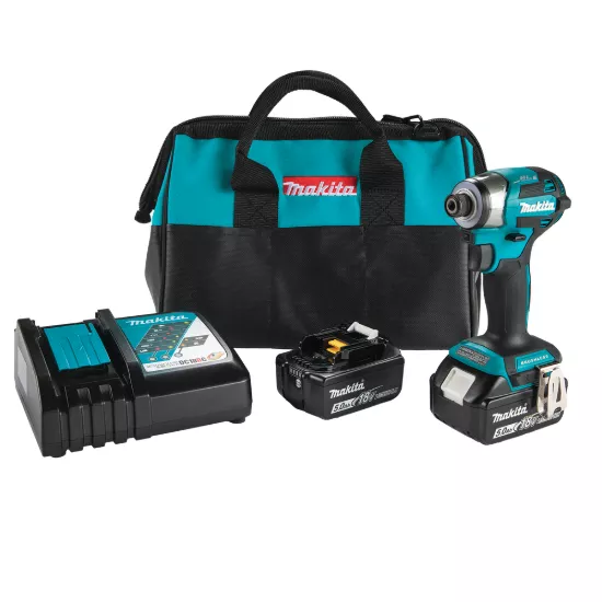Makita 18V LXT Brushless Quick-Shift Mode 4-Speed Impact Driver Kit w/5.0Ah Battery