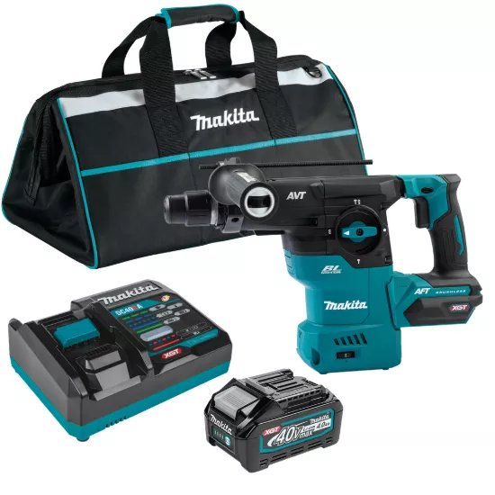 Makita 40V max XGT Brushless 1-3/16" SDS-PLUS AVT Rotary Hammer Kit w/1 x 4.0Ah Battery