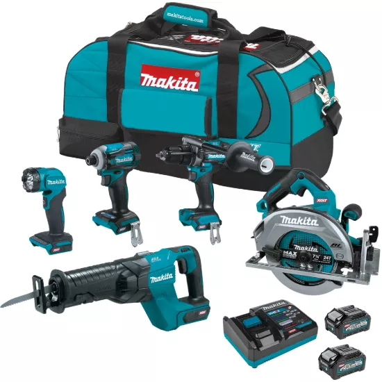 Makita 40V max XGT Brushless 5 Piece Combo Kit w/4.0Ah Battery