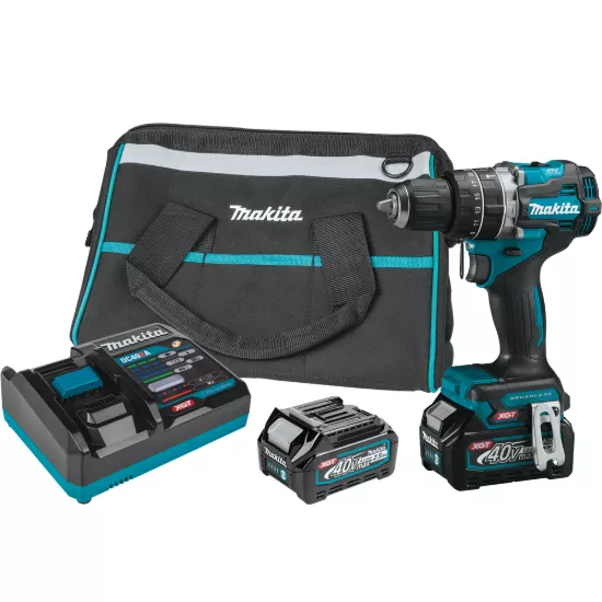 Makita 40V max XGT Compact Brushless 1/2" Hammer Driver-Drill Kit w/2.5Ah Battery