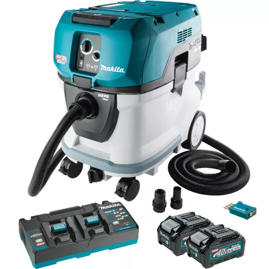 Makita 80V max (40V max X2) XGT Brushless Cordless 10 Gallon HEPA Filter Wet/Dry Dust Extractor/Vacu