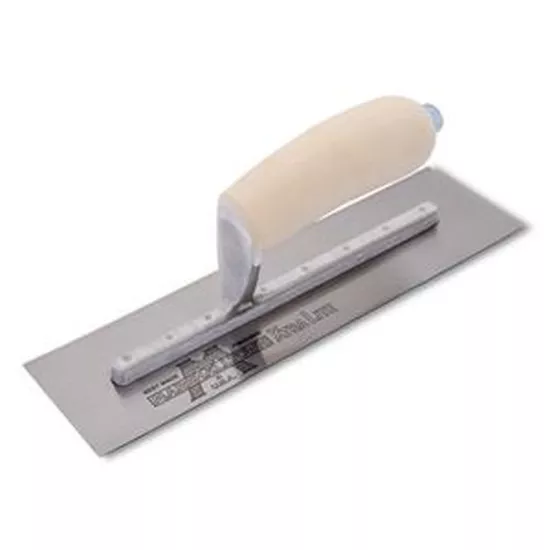 Marshalltown 10" x 4" Finishing Trowel - Curved Wood Handle