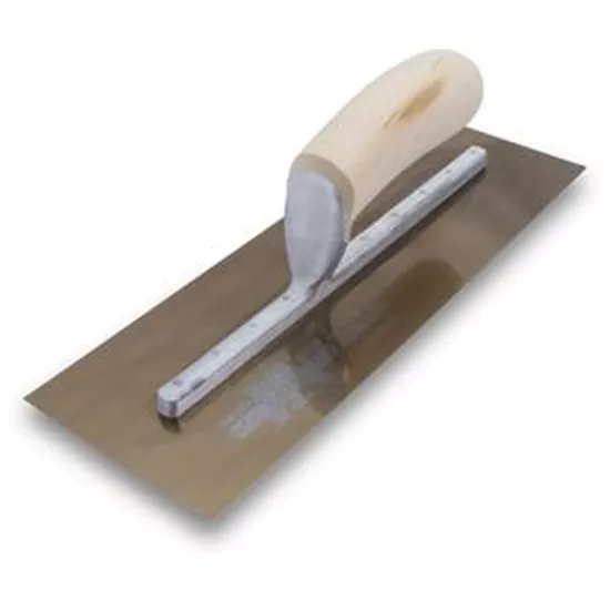 Marshalltown 12" x 5" Gs Finishing Trowel - Curved Wood Handle
