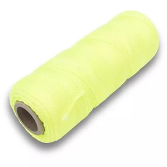 Marshalltown Braided Nylon Mason's Line 500' Fl. Yellow, Size 18 6" Core