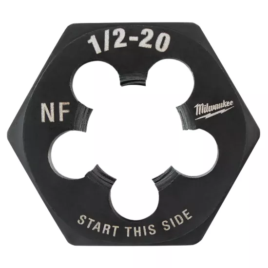 Milwaukee 1/2"-20 NF 1-Inch Hex Threading Die