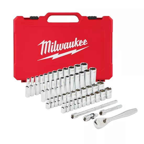 Milwaukee 1/4" Drive 50 Piece Ratchet & Socket Set - Metric
