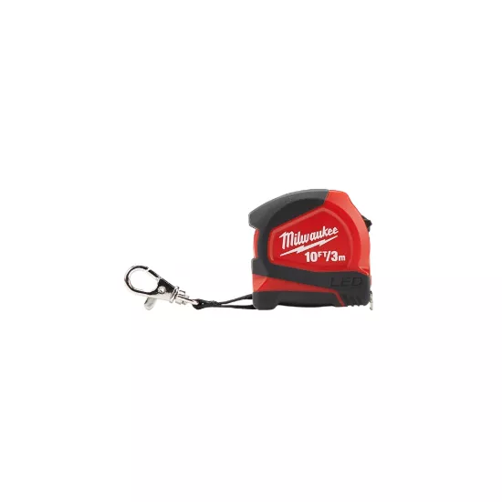 Milwaukee 10' / 3m Keychain Tape Measure with LED