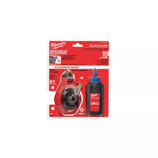 Milwaukee 100' Fine Line Chalk Kit with Blue Chalk