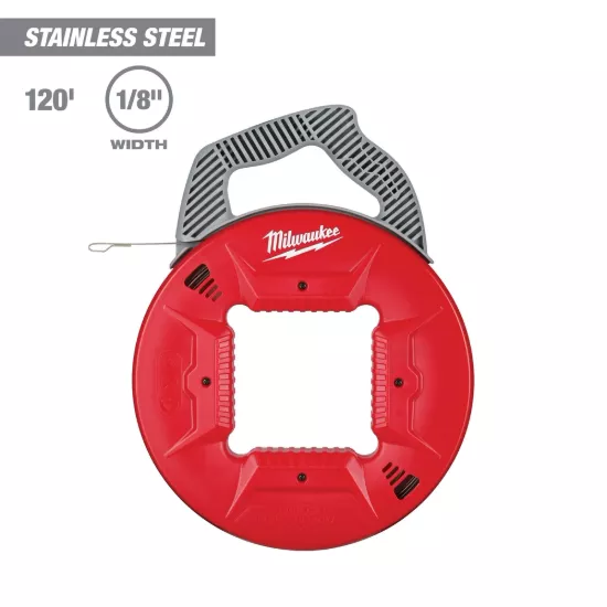 Milwaukee 120' 1/8" Stainless Steel Fish Tape