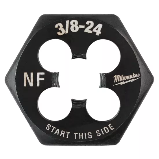 Milwaukee 3/8"-24 NF 1-Inch Hex Threading Die