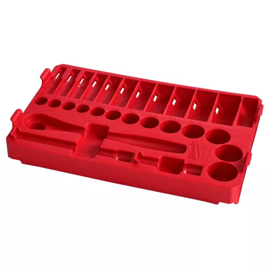 Milwaukee 3/8" Drive Ratchet and Socket Tray (28 Piece)