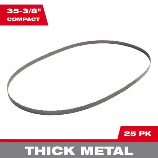 Milwaukee 35-3/8" 10 TPI Compact Band Saw Blade for Thick Metal (25 Pack)