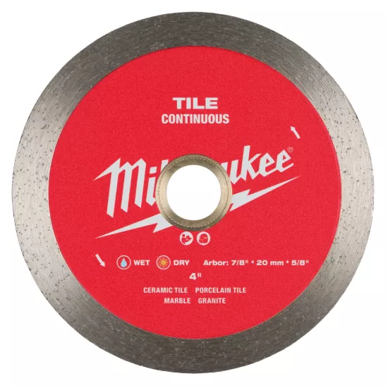 Milwaukee 4" Continuous Tile Diamond Blade