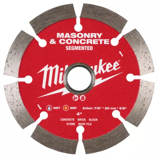 Milwaukee 4" Segmented Masonry & Concrete Diamond Blade