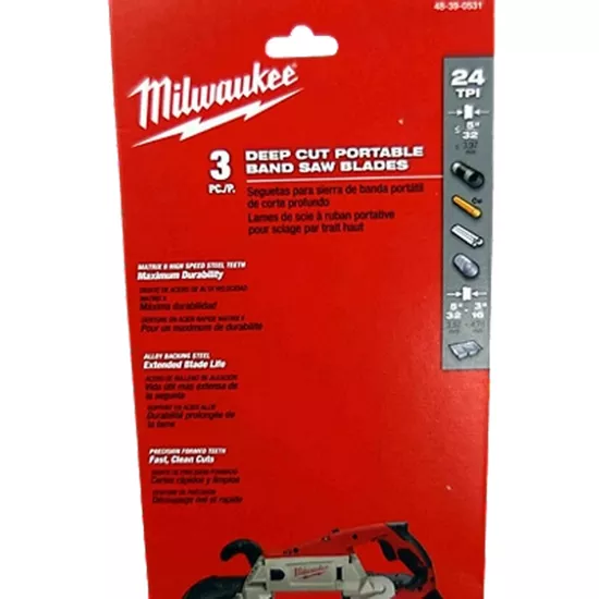 Milwaukee 44-7/8" 24 TPI Deep Cut Band Saw Blade for Thin Metal (25 Pack)