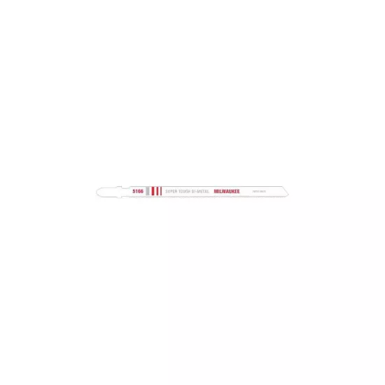 Milwaukee 5-1/4" 24TPI T-Shank Metal Cutting Bi-Metal Jig Saw Blades 5 Pack