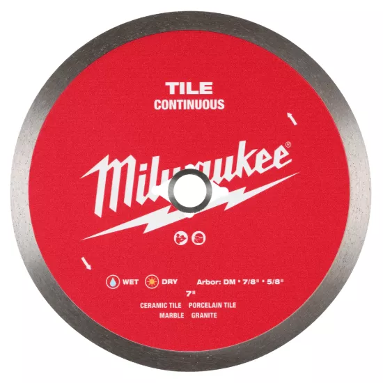Milwaukee 7" Continuous Tile Diamond Blade