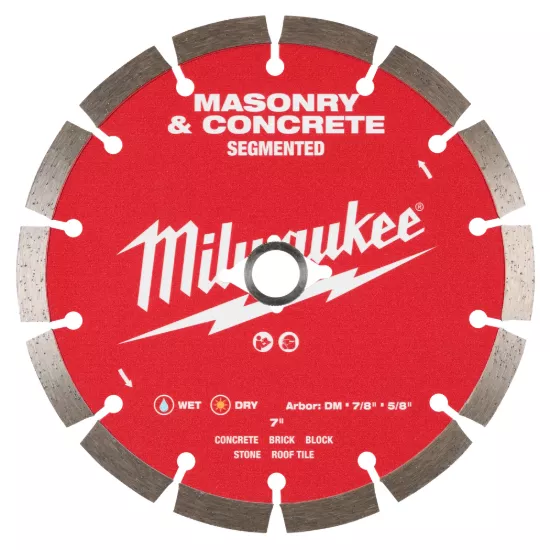 Milwaukee 7" Segmented Masonry & Concrete Diamond Blade