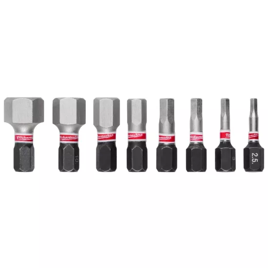 Milwaukee 8 Piece SHOCKWAVE Impact Duty 1" Metric Hex Impact Duty Bit Set
