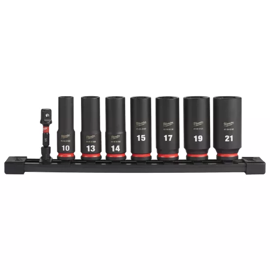 Milwaukee 8 Piece SHOCKWAVE Impact Duty 3/8" Drive Metric Deep 6 Point Socket Set