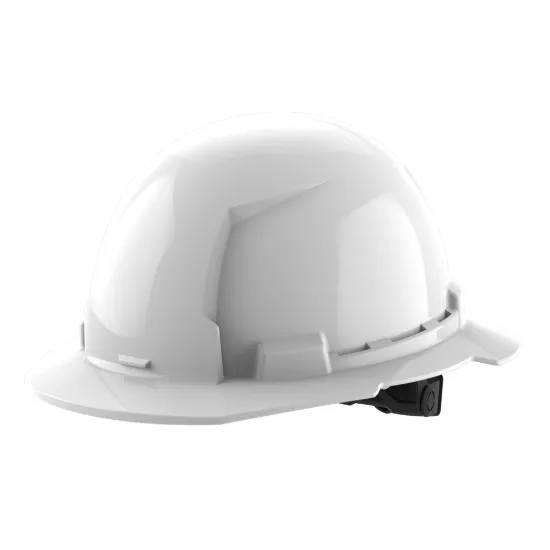 Milwaukee BOLT White Full Brim Hard Hat with 6pt Ratcheting Suspension - Type 1, Class E