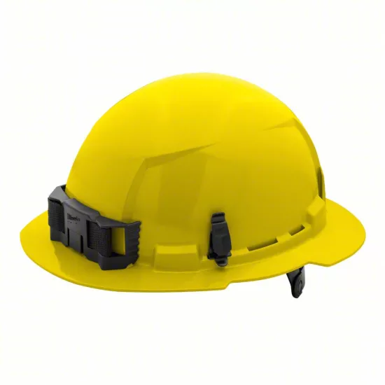 Milwaukee BOLT Yellow Full Brim Hard Hat with 6pt Ratcheting Suspension - Type 1, Class E