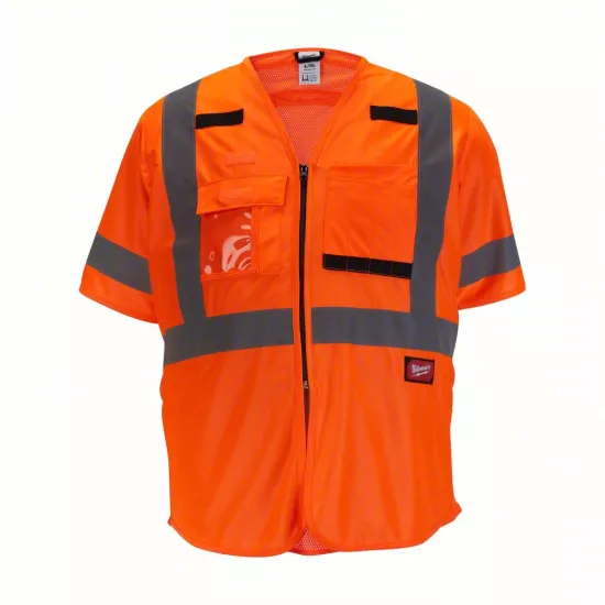 Milwaukee Class 3 Hi-Vis Orange Safety Vest - 2XL/3XL