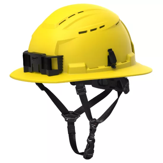 Milwaukee FR BOLT Yellow Custom Color Full Brim Vented Safety Helmet - Type 2, Class C