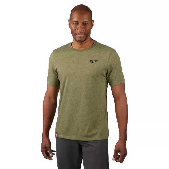 Milwaukee FREEFLEX Hybrid Work Tee - Short Sleeve - Green - M