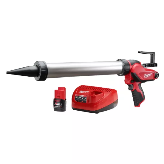 Milwaukee M12 20oz. Aluminum Barrel Sausage Style Caulk and Adhesive Gun Kit