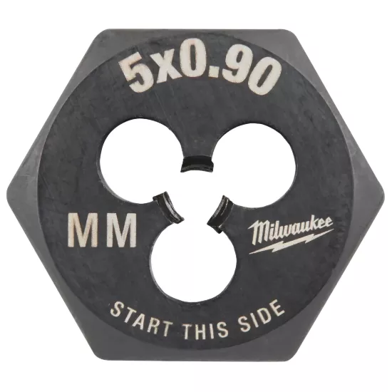 Milwaukee M5-0.90 mm 1-Inch Hex Threading Die