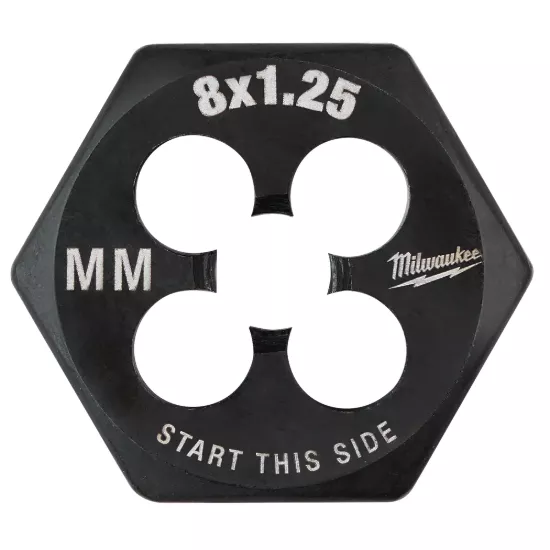Milwaukee M8-1.25 mm 1-Inch Hex Threading Die