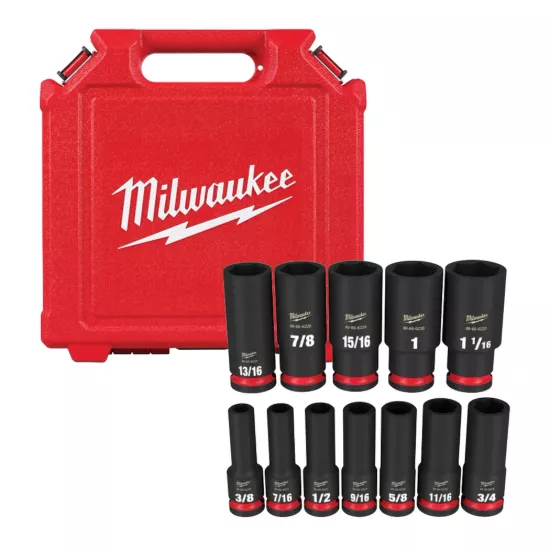 Milwaukee SHOCKWAVE 1/2" Drive 15/16" Deep 6 Point Impact Socket