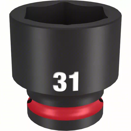 Milwaukee SHOCKWAVE 1/2" Drive 31mm Standard 6 Point Impact Socket