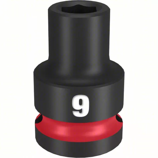 Milwaukee SHOCKWAVE 1/2" Drive 9mm Standard 6 Point Impact Socket