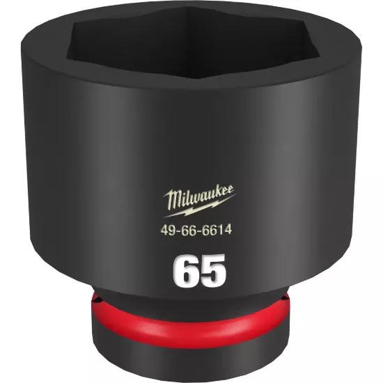 Milwaukee SHOCKWAVE 1" Drive 65mm Standard 6 Point Impact Socket