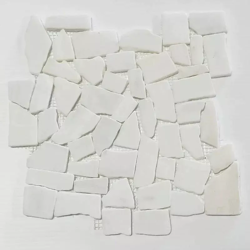 Mink White Natural Pebble Mosaics 12x12